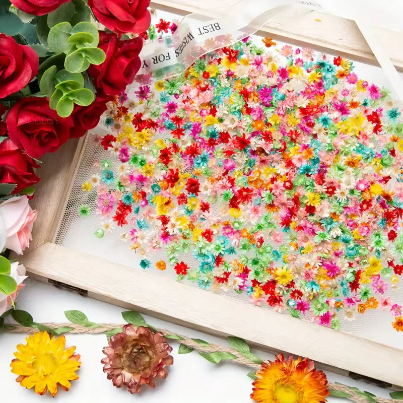 Mélange de fleurs artificielles classiques pour l'artisanat – Véritables
