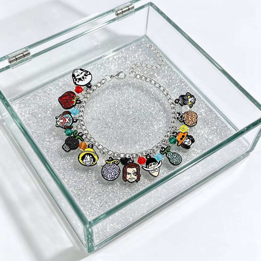 Bracelet en métal DIY One Piece, bijoux, souvenirs de bandes dessinées, cadeaux tendance, accessoires d'animations