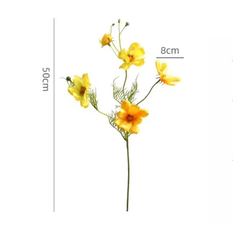 12 pièces de fleurs artificielles en soie