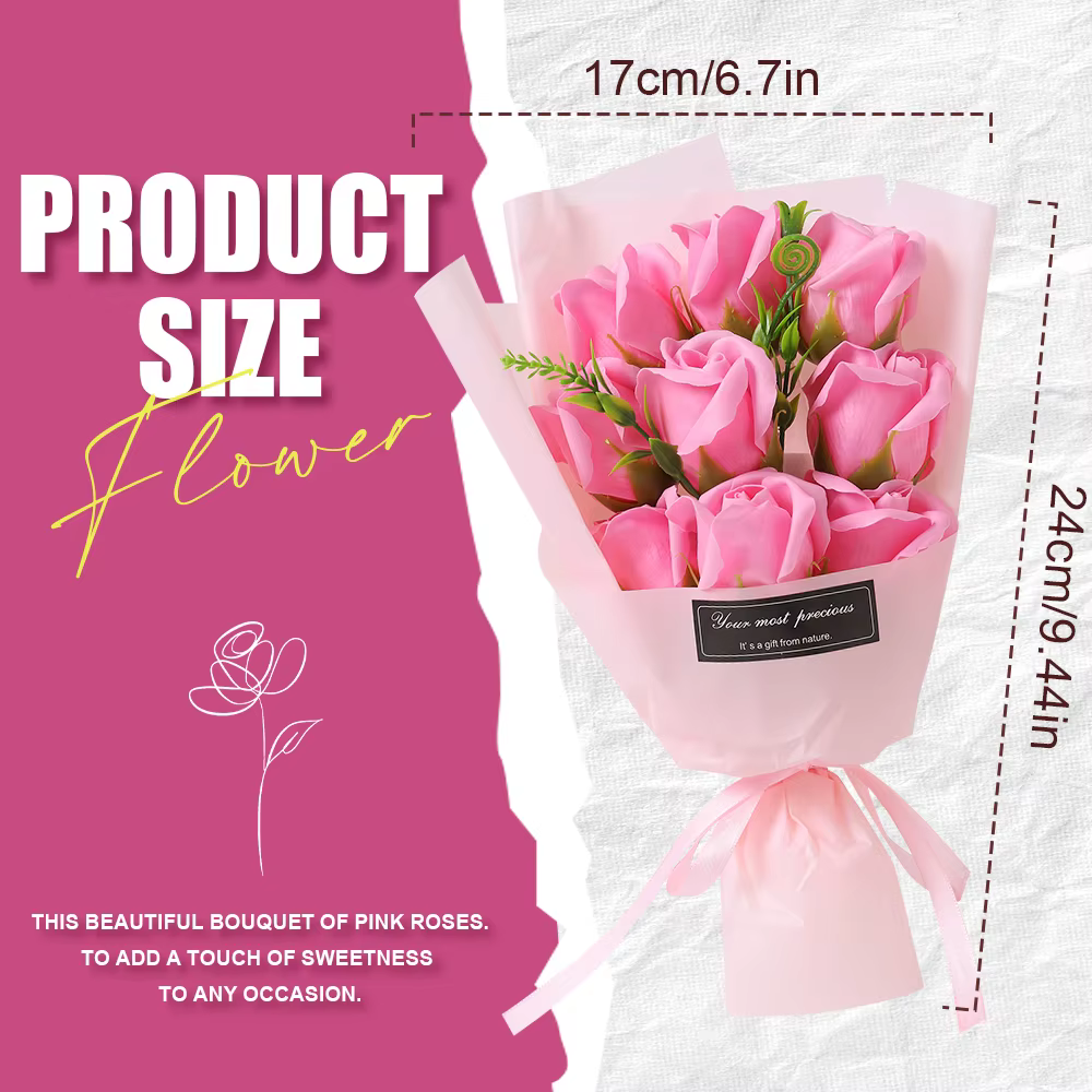 Bouquet de roses artificielles