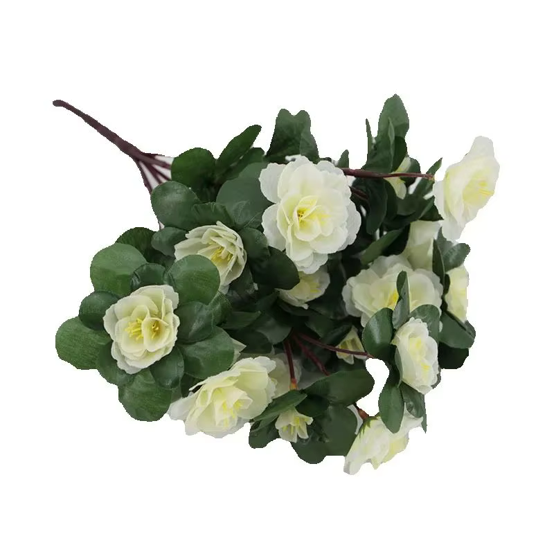 Bouquet de fleurs d'azalée artificielles, 21 têtes, injRhododendron, 10 pièces