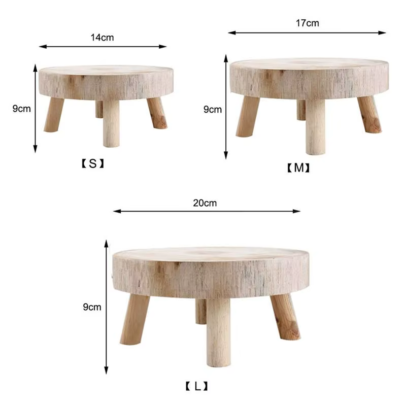Tendance chaude-Mini tabouret en bois présentoir plante support décoratif