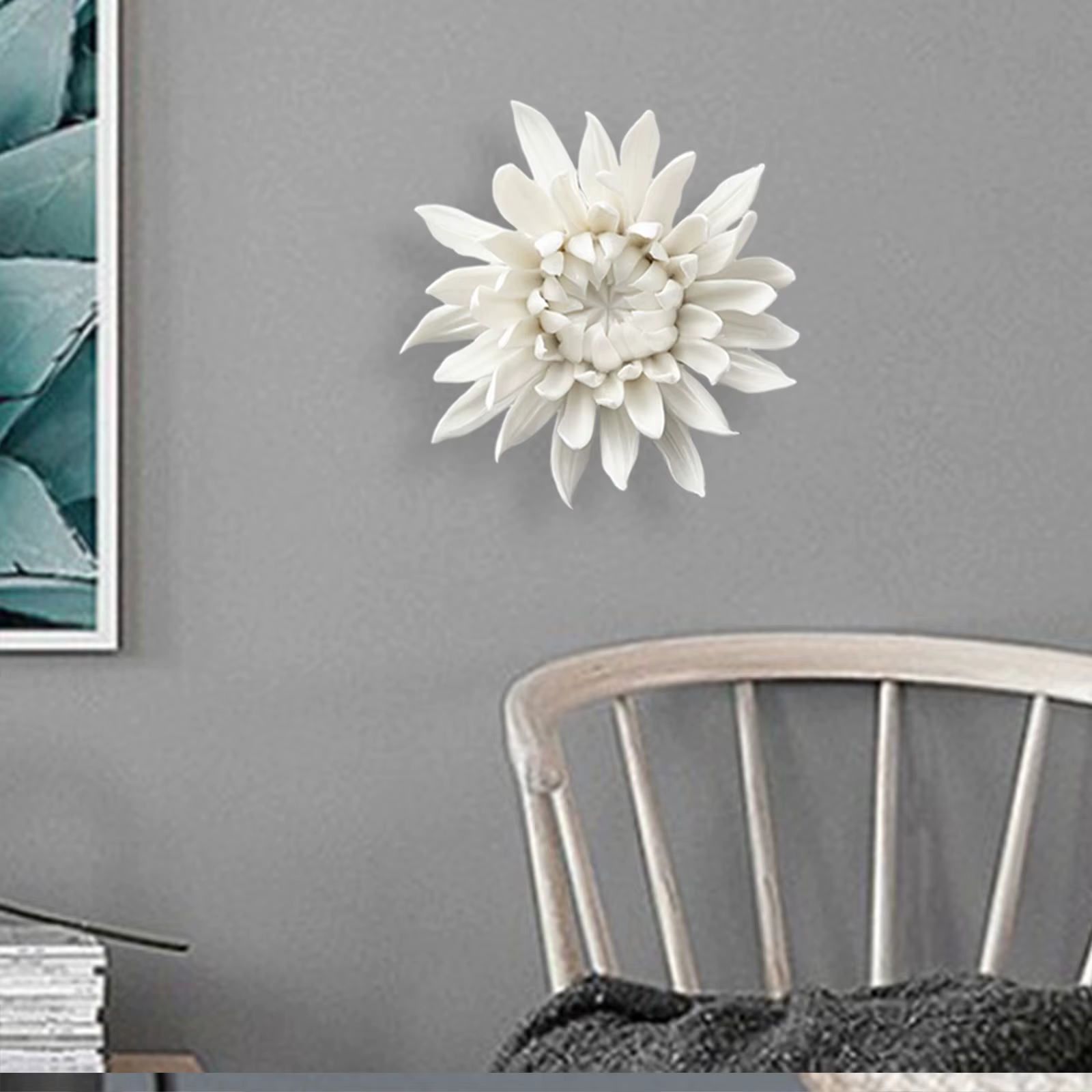 Mur de fleurs artificielles en céramique