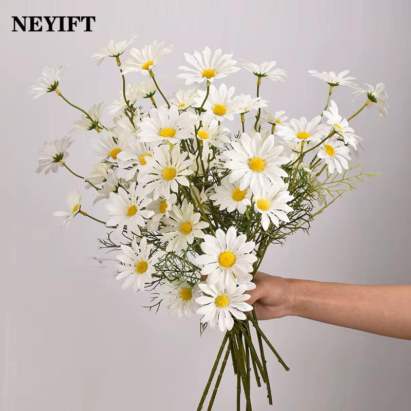 Bouquet de fleurs marguerite blanche artificielle