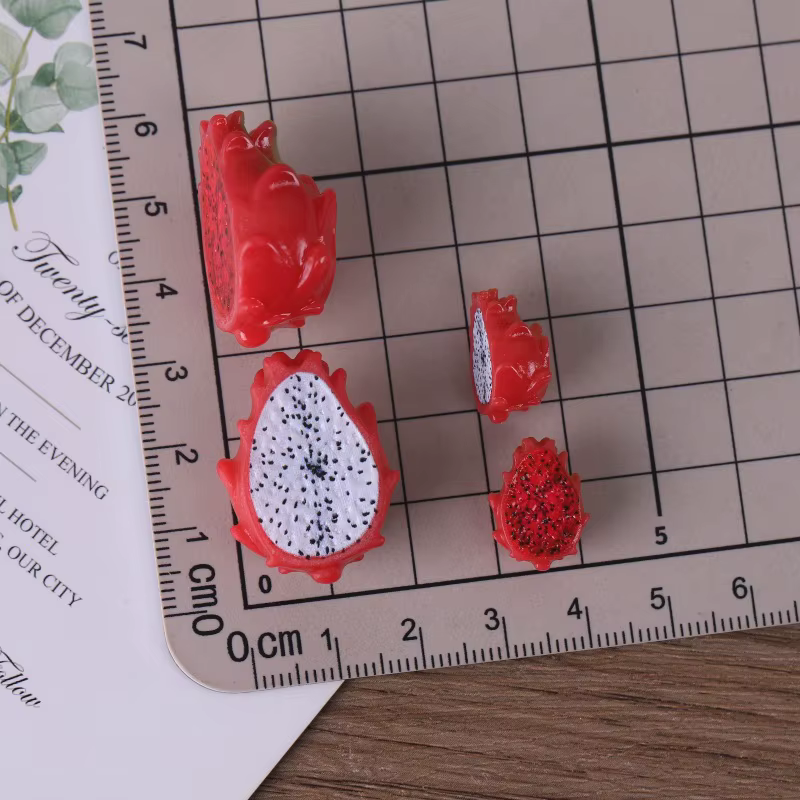 Lot de 3 miniatures de fruits du dragon artificiels
