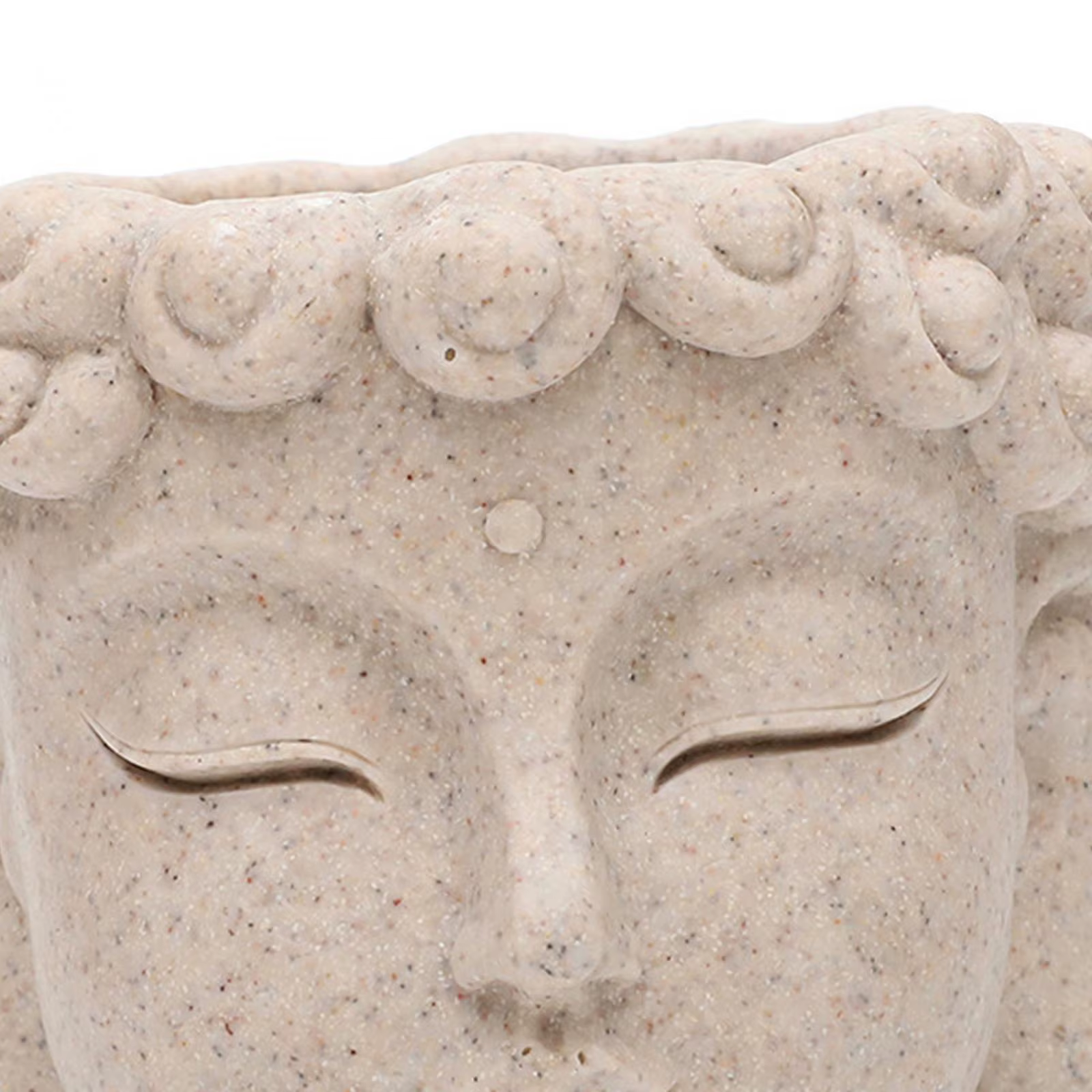 Pot de fleurs en forme de tête de Bouddha