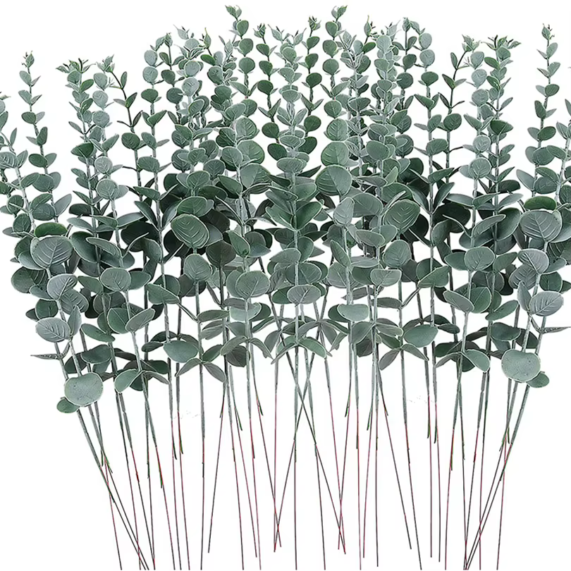 Plante artificielle bon marché Eucalyptu laisser offre spéciale pour noël maison mariage jardin décoration couronnes murales bricolage boîte-cadeau Scrapbook
