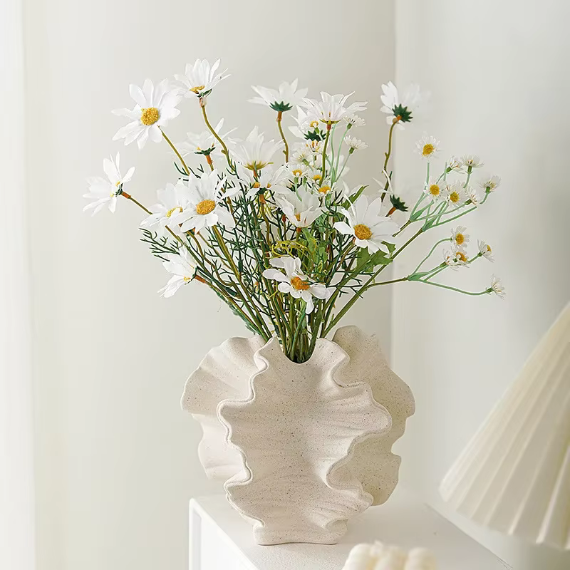Vase à Fleurs en Céramique en Forme de Pétale