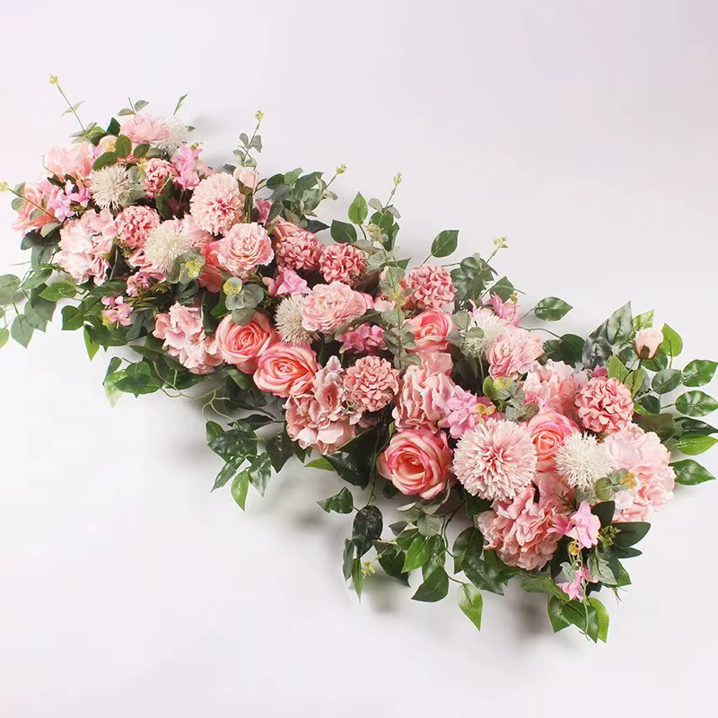 100CM bricolage mariage fleur mur Arrangement Supplie soie Peonie Rose artificielle rangée florale décor