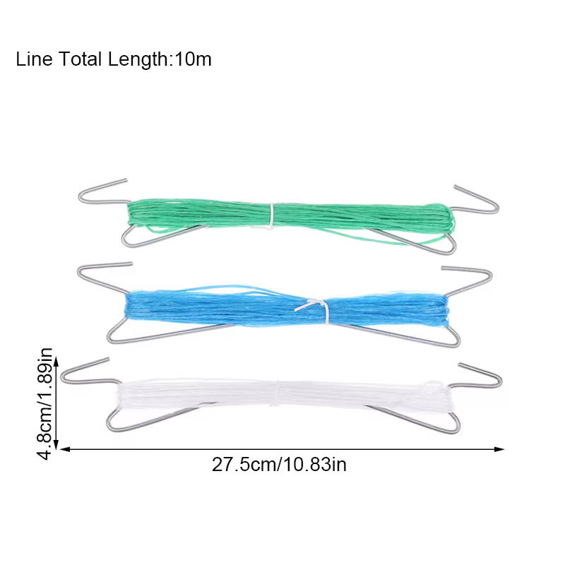 Lot de 10 crochets de fixation pour plantes avec corde de 10 m + 20