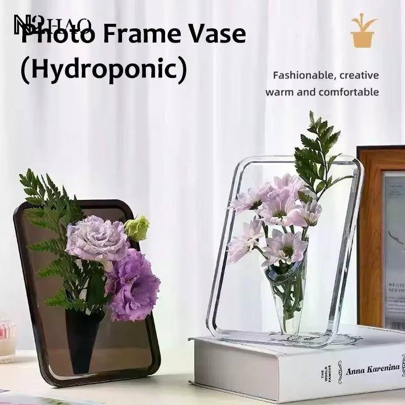 Vase à fleurs en acrylique transparent
