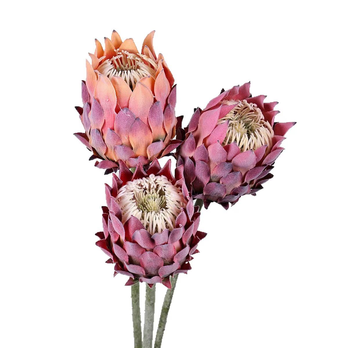 27, 5 pouces artificielle roi Protea fleur chardon nordique fausse