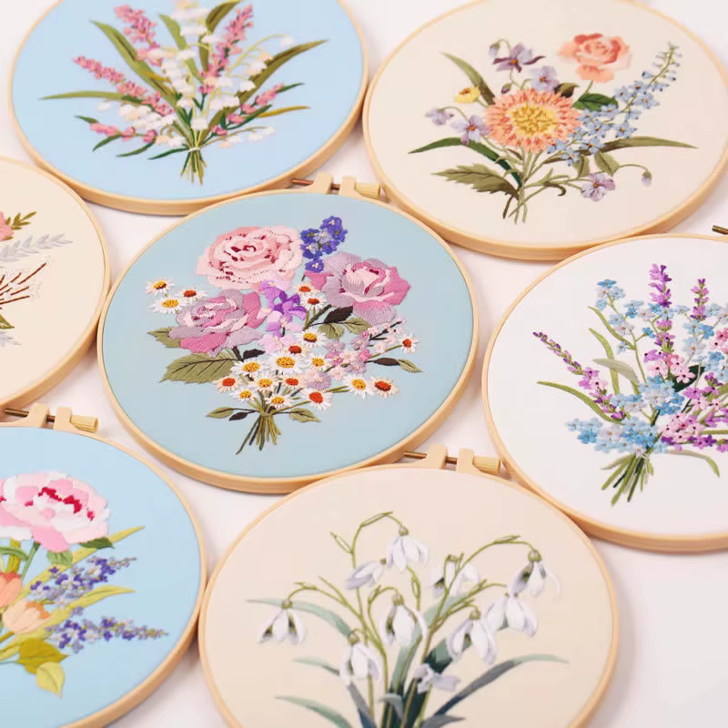 Kit de broderie florale pour débutants