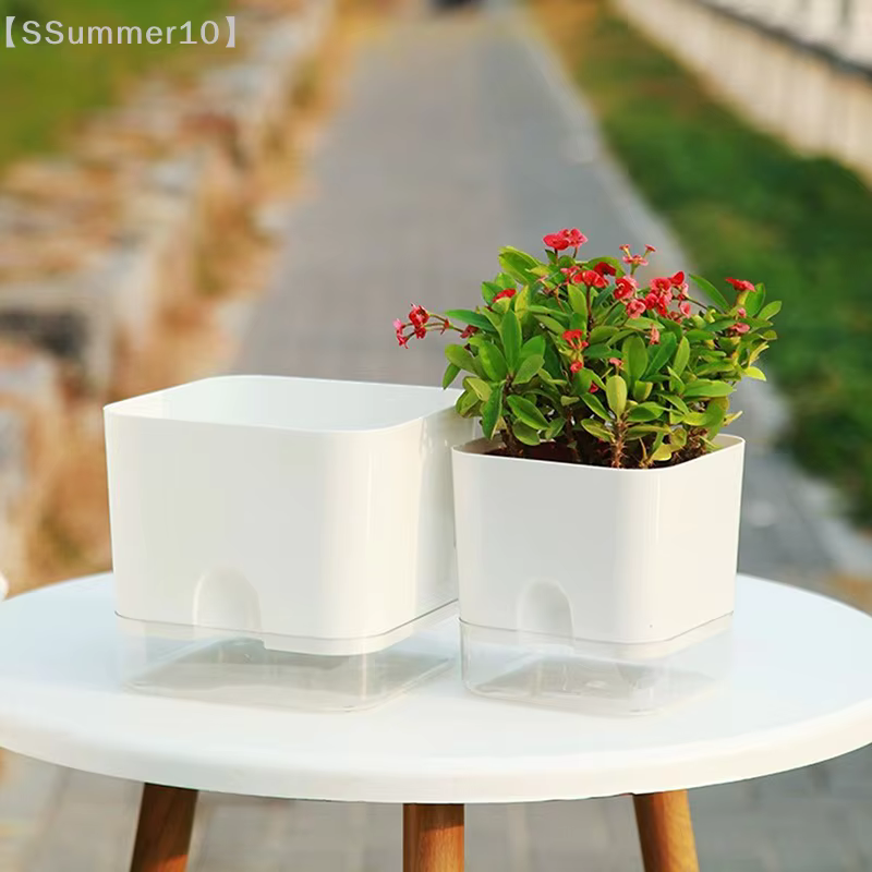 【SSummer10】Nouveau pot de fleurs en plastique auto-arrosant magnétique - Corde en coton auto-absorbante - Pot