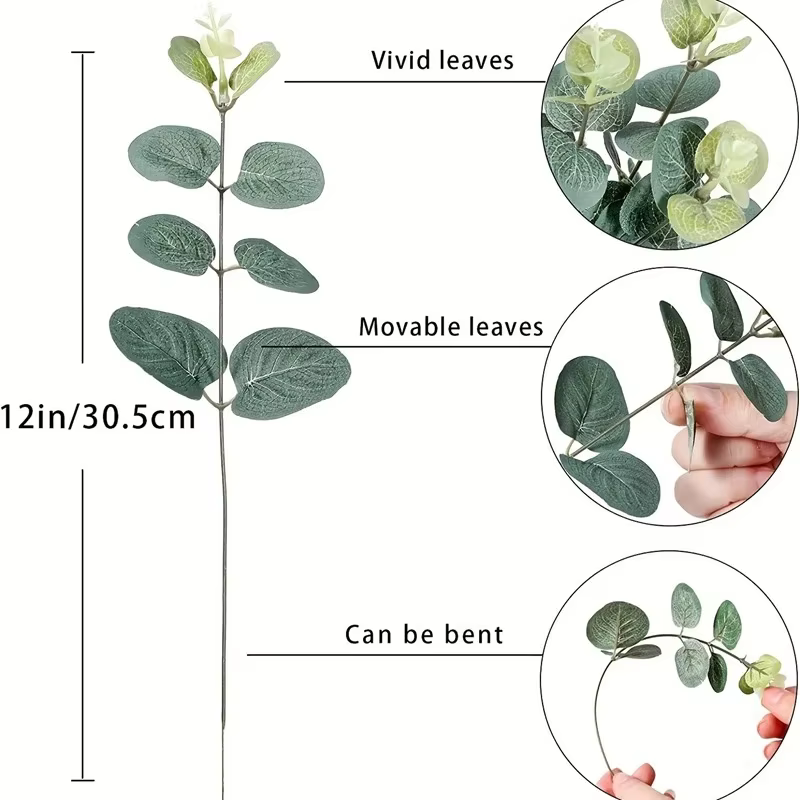 Tiges artificielles de cuir chevelu d'eucalyptus