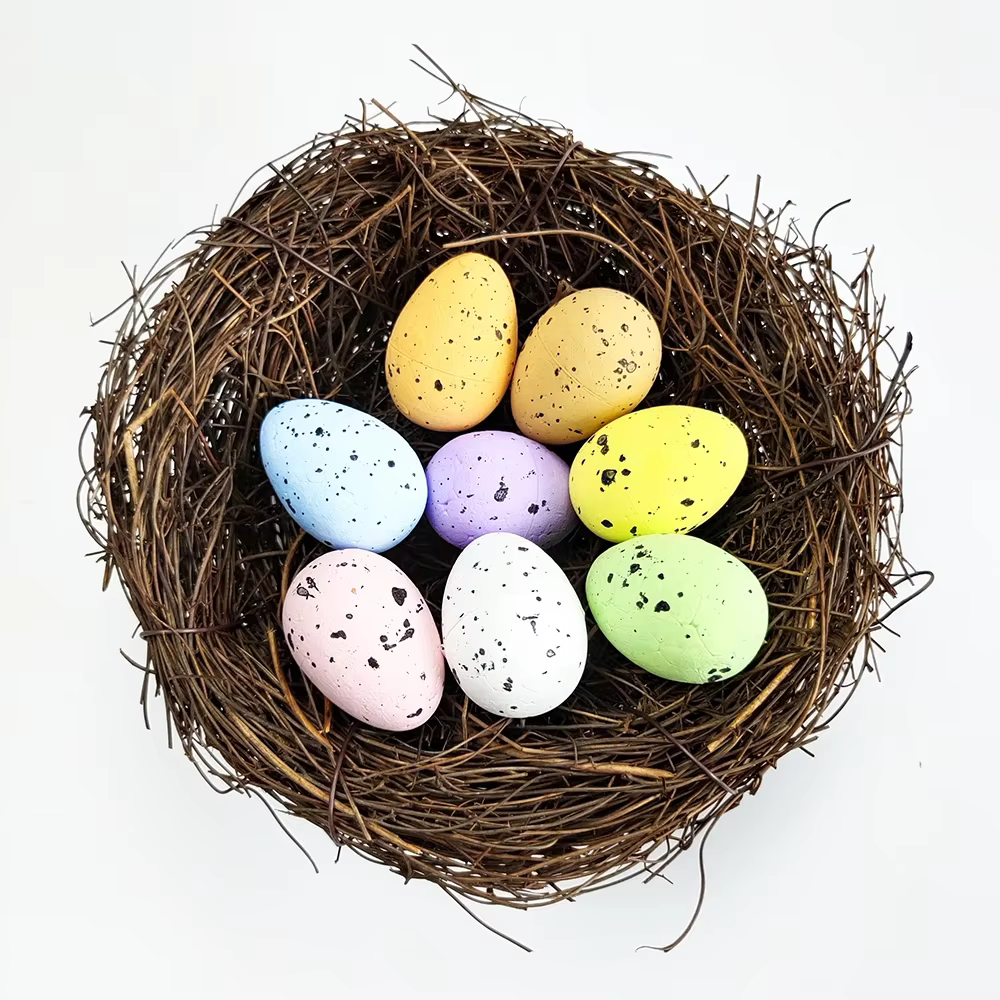 Nid d'oiseau artificiel de Pâques de 10 à 15 cm