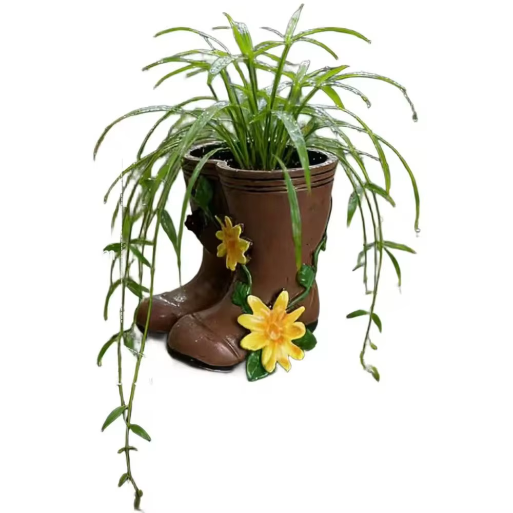 Vase moderne en forme de bottes de pluie pour arrangements floraux