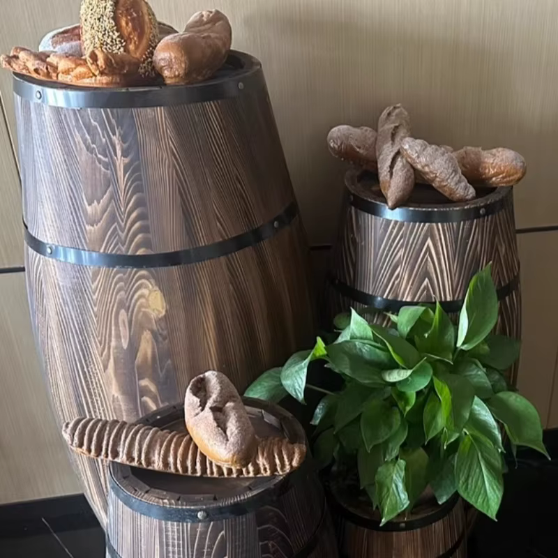 Décor rustique de baril de vin