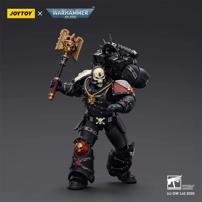 【Accessoires】Figurines d'action JOYTOY Warhammer 1/18 Blood Angels Lemartes avec Jump Pack, Blood Crozius et pistolet Absolver Bolt