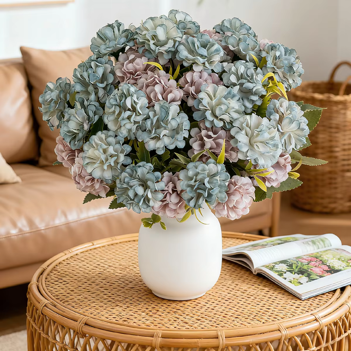 Fleurs artificielles en soie