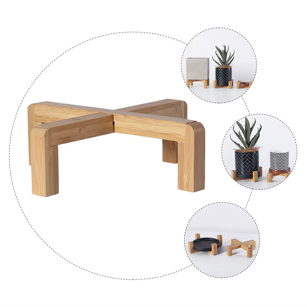 Base de Pot de plantes en bois