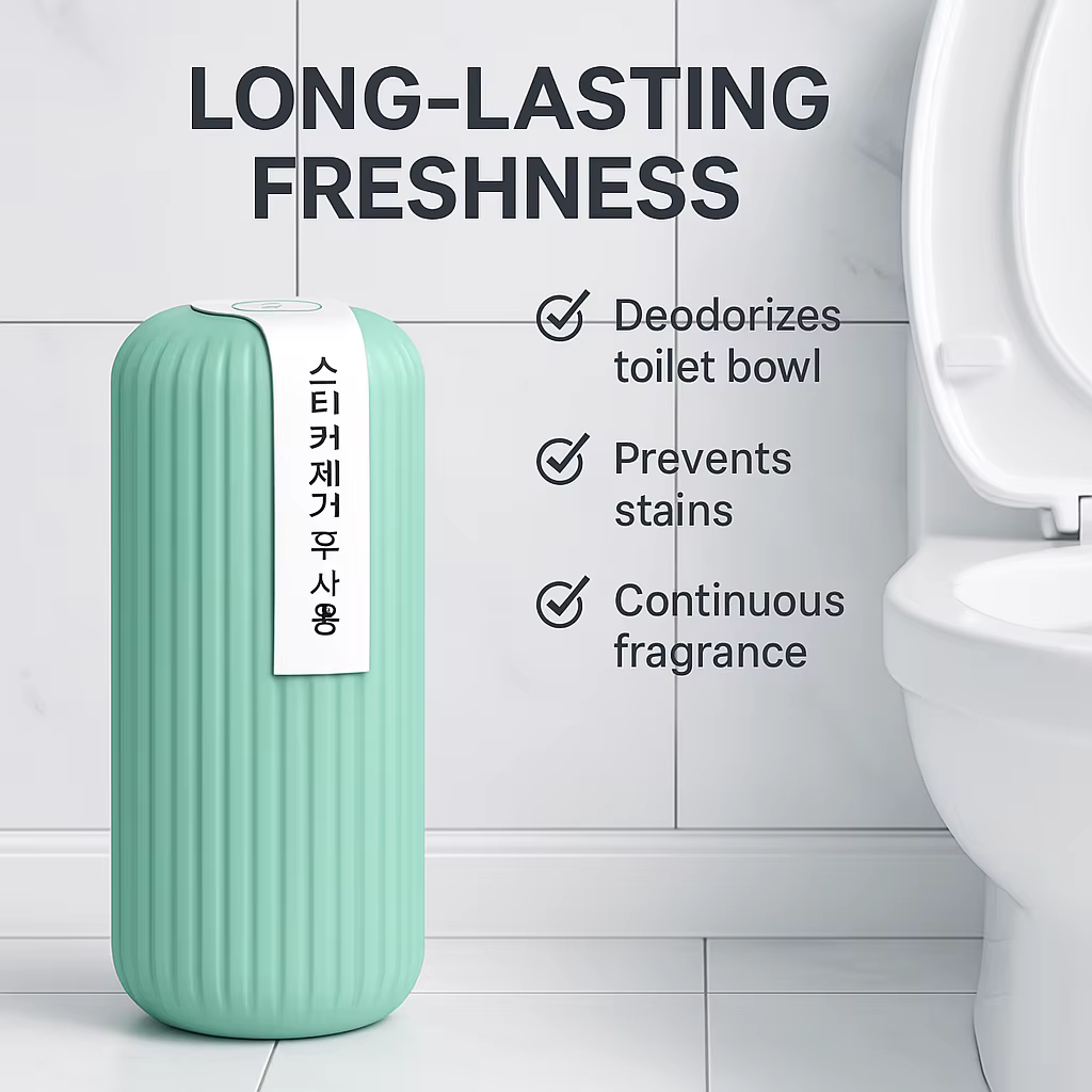 Bouteille de nettoyage automatique des toilettes |   Nettoyage en profondeur, élimination des odeurs, eau bleue douce longue durée, essentiel de salle de bain écologique