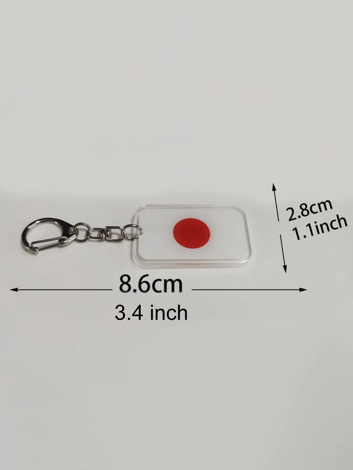 Porte-clés drapeau japonais en acrylique, 1 pièce, sac à dos et accessoires clés, cadeaux pour amis.