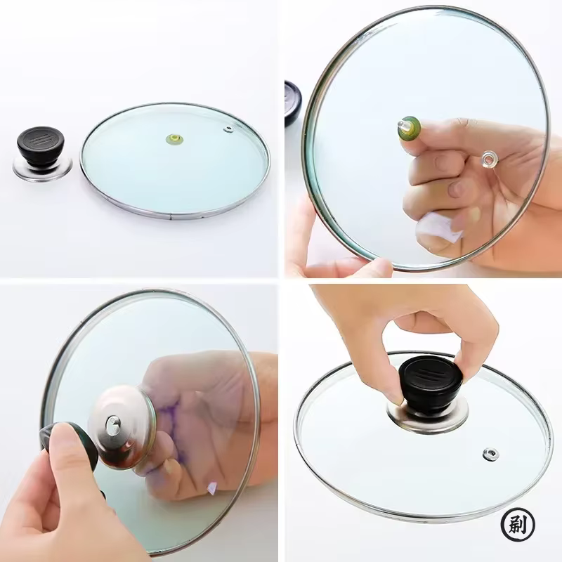 (3 pièces) bouton de Pot en verre en plastique universel