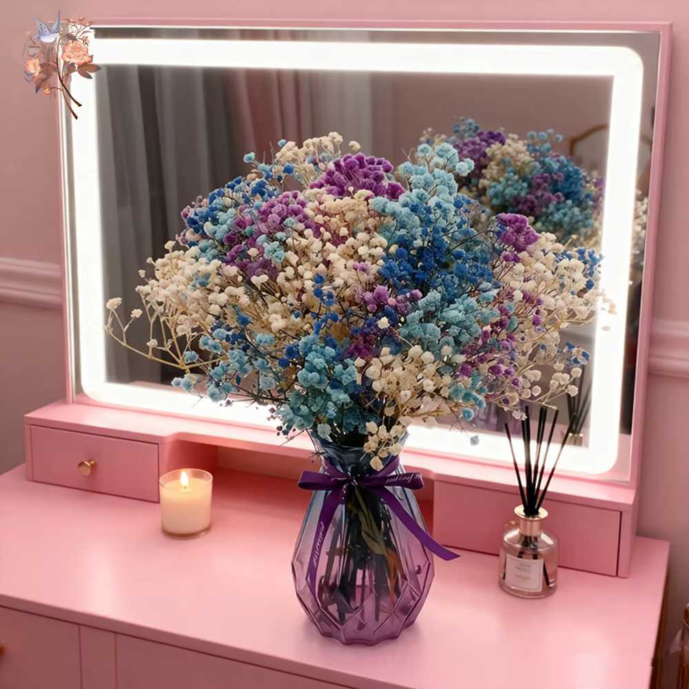 Bouquet de fleurs séchées naturelles colorées pour bébé