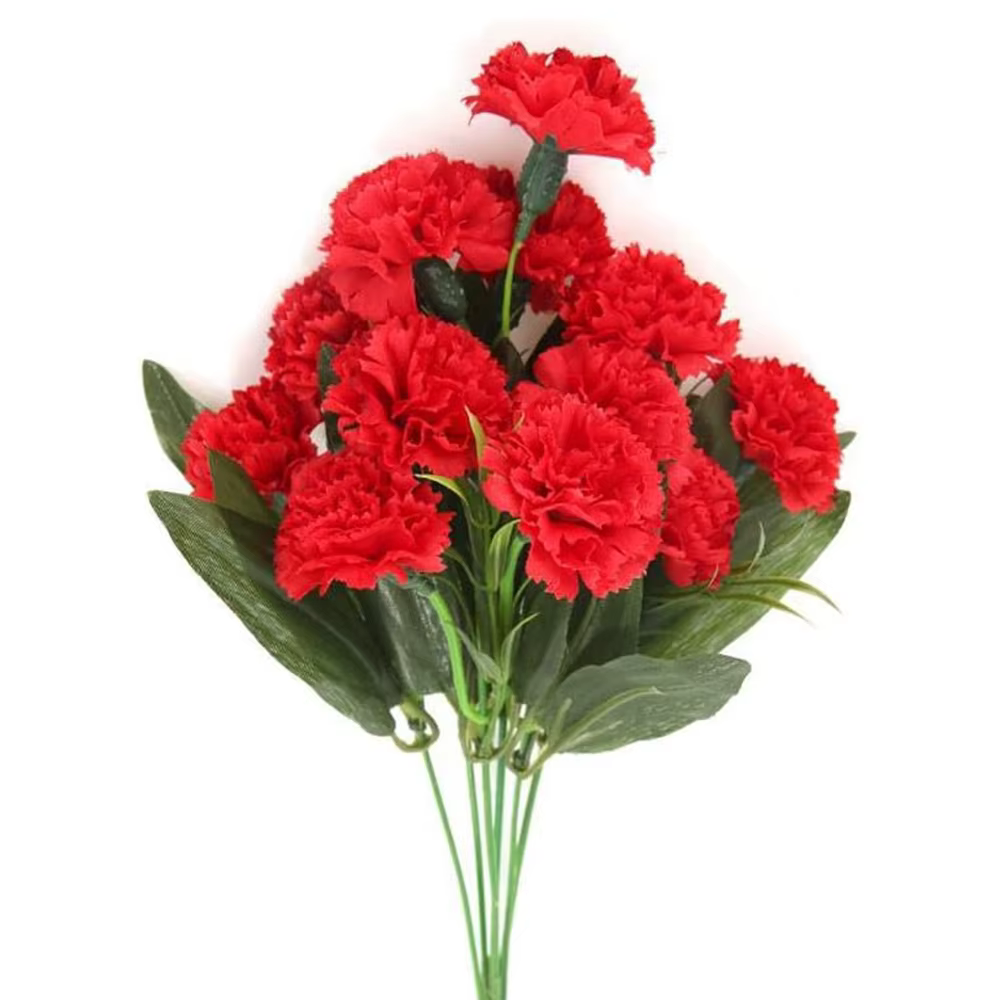 1 Bouquet de œillets, œillets en soie pour toujours