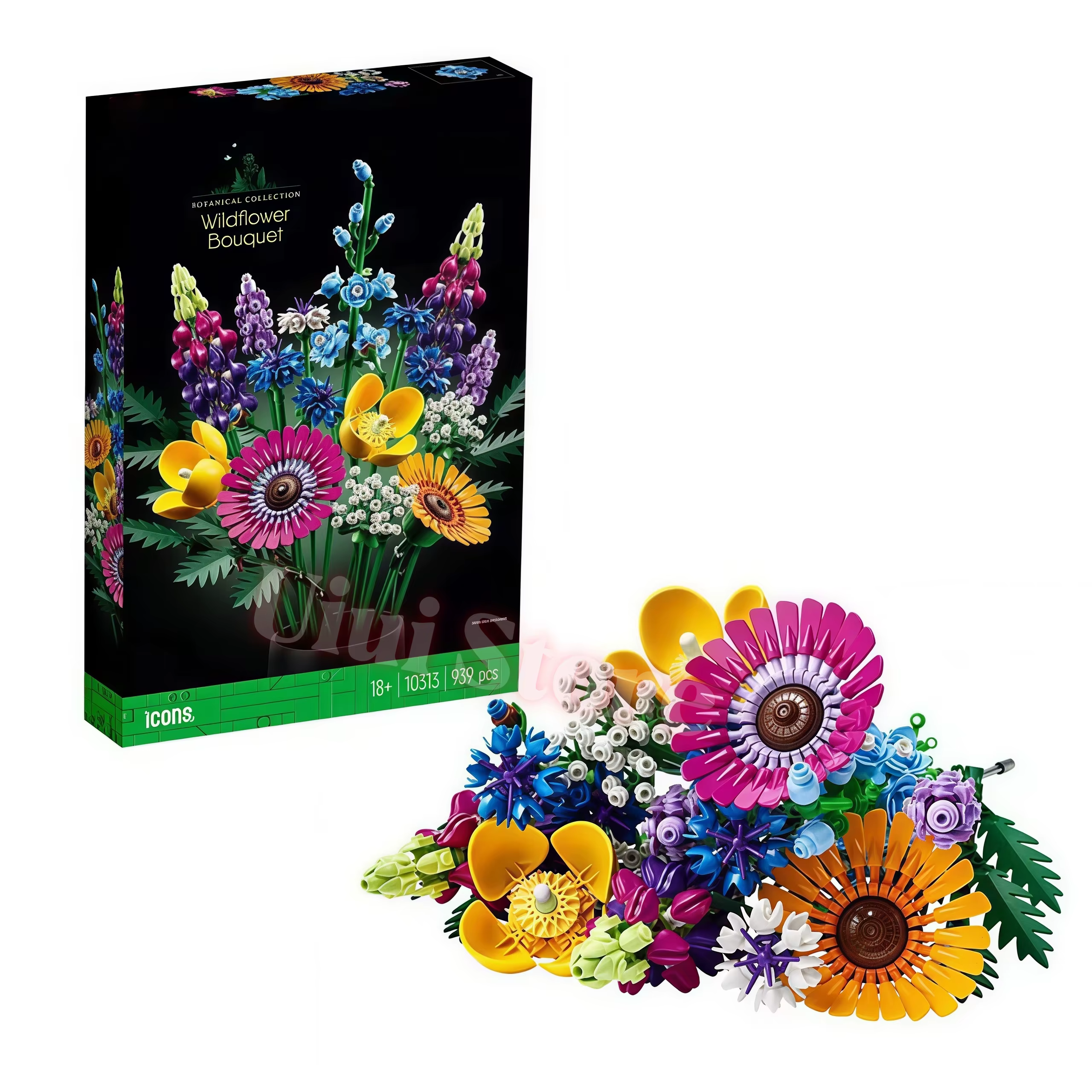Ensemble de blocs de construction de fleurs artificielles : Orchidée