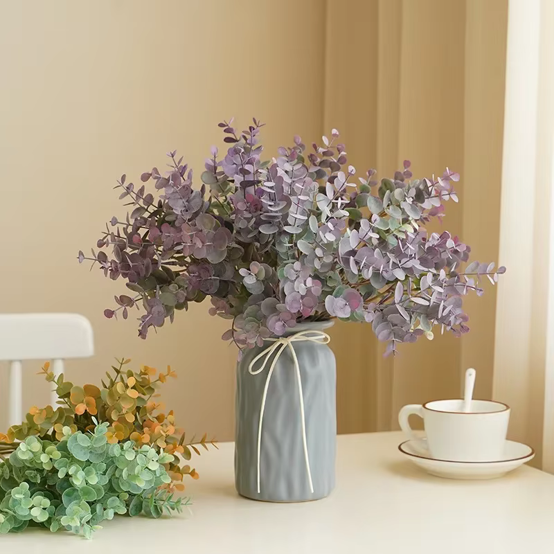 Bouquet de feuilles d'eucalyptus artificielles d'aloès vert