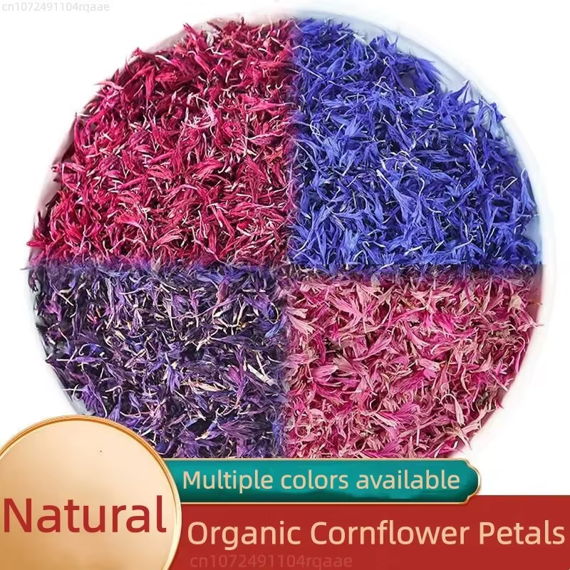 3 Couleurs Élégantes Pétales de Bleuet Séchés Premium (Décoration de Gâteau