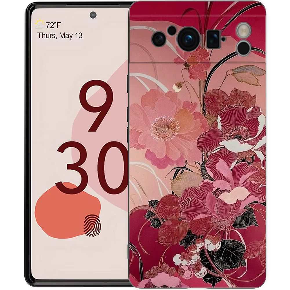Coque de téléphone avec peinture de poisson féerique, motif floral, pour Google Pixel 10A 10 9 8 7 6 Pro XL 9A 8A 6A 7A 5G, souple, antichoc, en TPU, noire