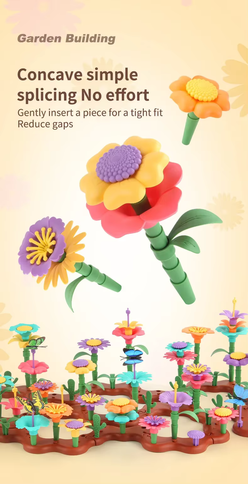 Blocs de construction DIY Jardin de fleurs