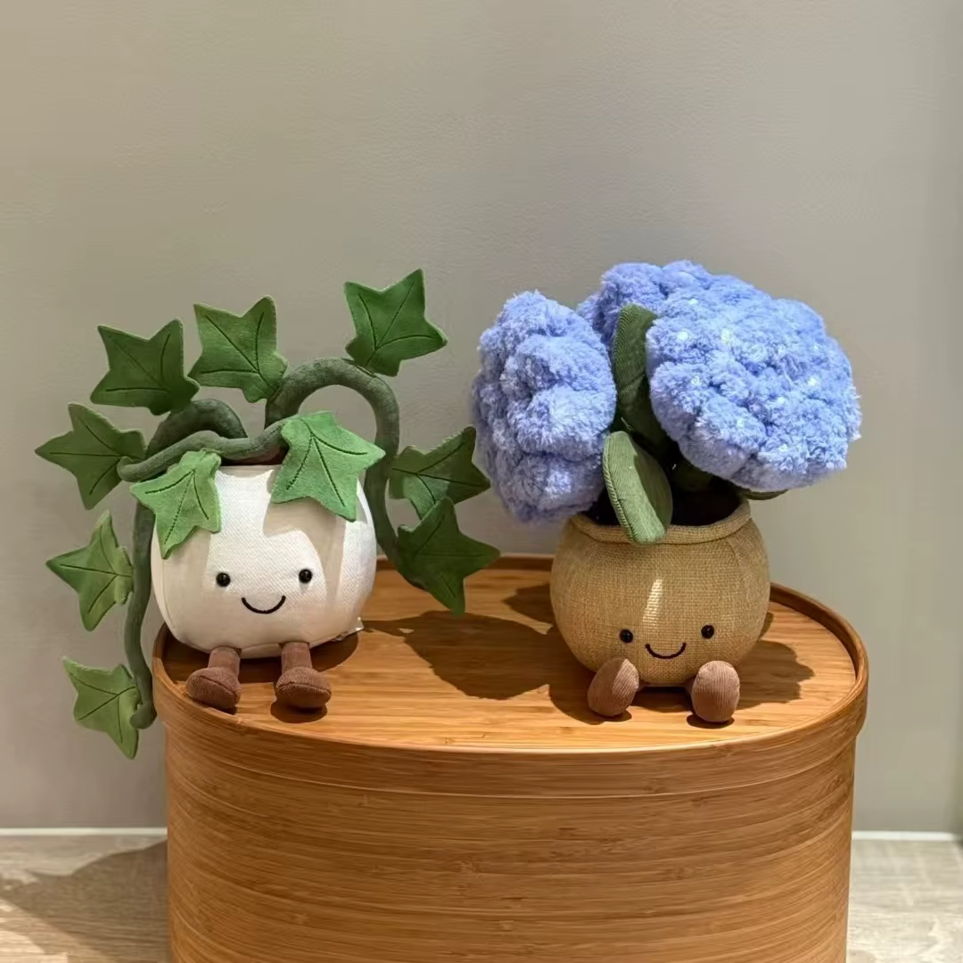 Plante d'hortensia artificielle en pot