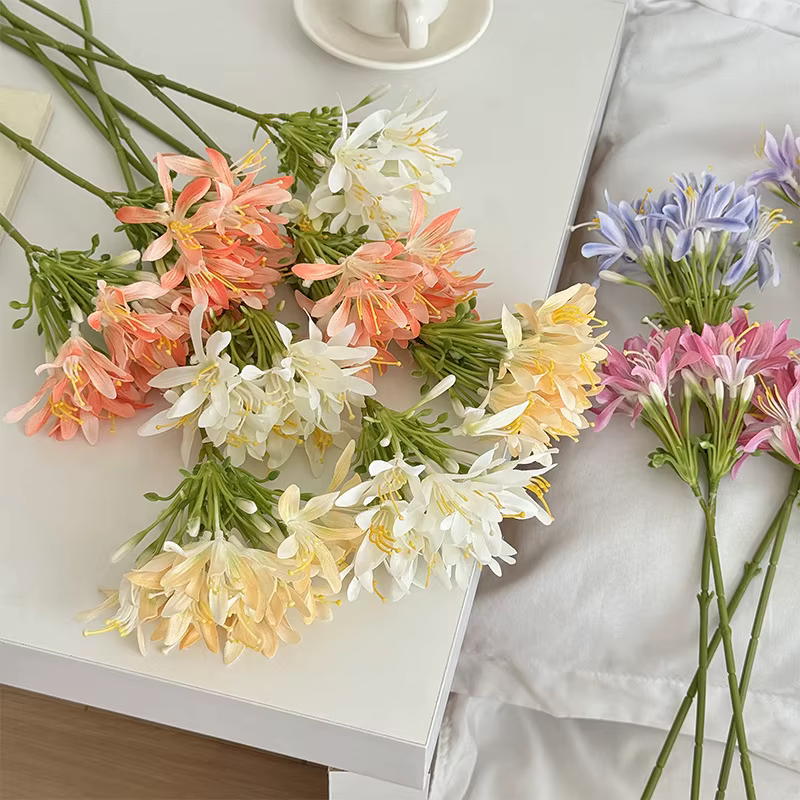 Fleur artificielle Agapanthus de 60 cm pour la maison