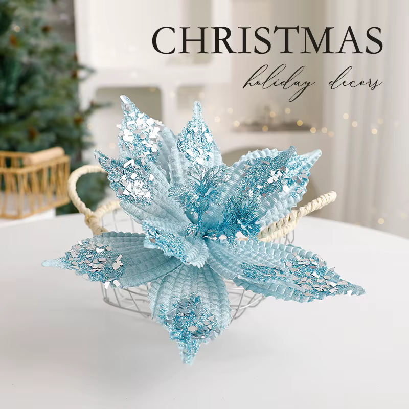 Fleur de noël bricolage rose clair simulation