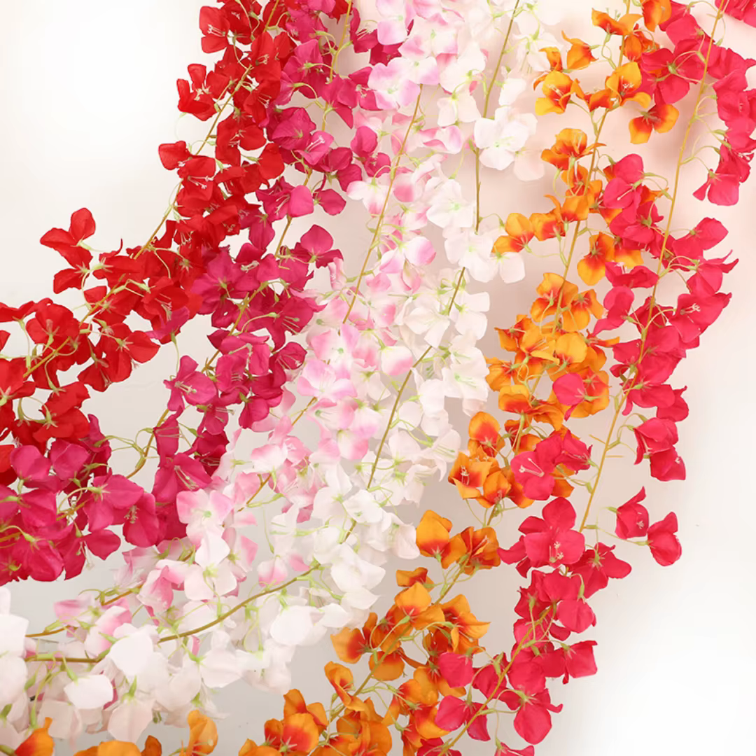 Guirlande artificielle de bougainvilliers en soie