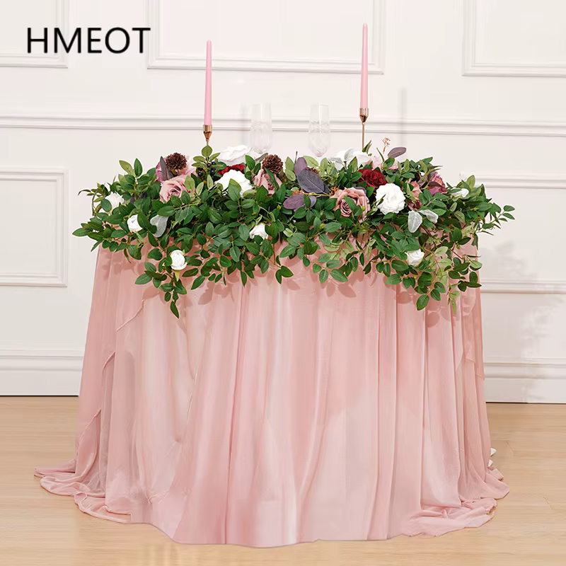 Pâte de haricots couleur Rose verdure Table fleur Photo accessoires cheminée décor mariage réception pièce maîtresse Arrangement Floral H864626