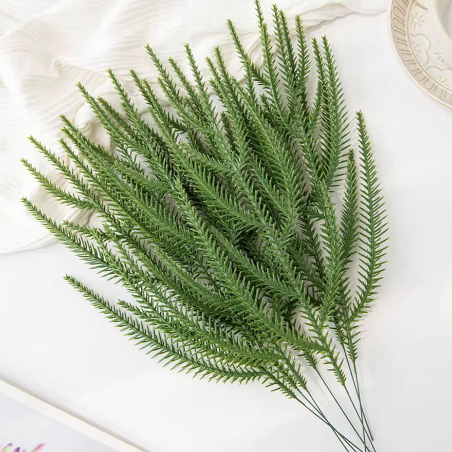 5pcs Artificialplant en plastique aiguilles de pin Accueil vase festival fête En Plein Air Jardin cour Arbre De Noël couronne Bricolage cadeau Décor