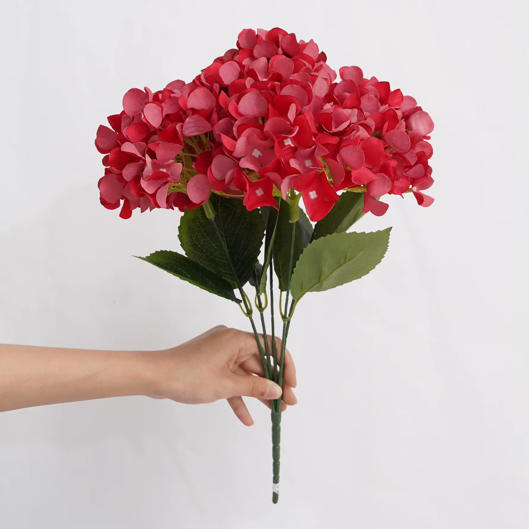 Angela A9991 5 Têtes d'hortensias artificiels pour arrangements floraux de mariage