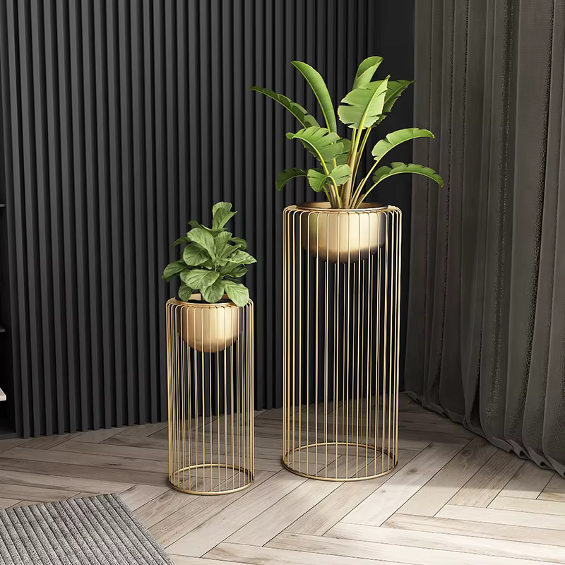 Support de plantes en fer nordique