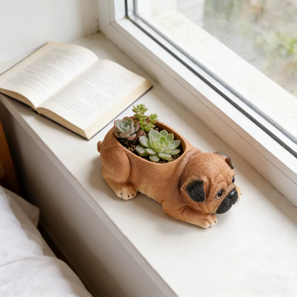 Pot de fleurs pour succulentes en résine