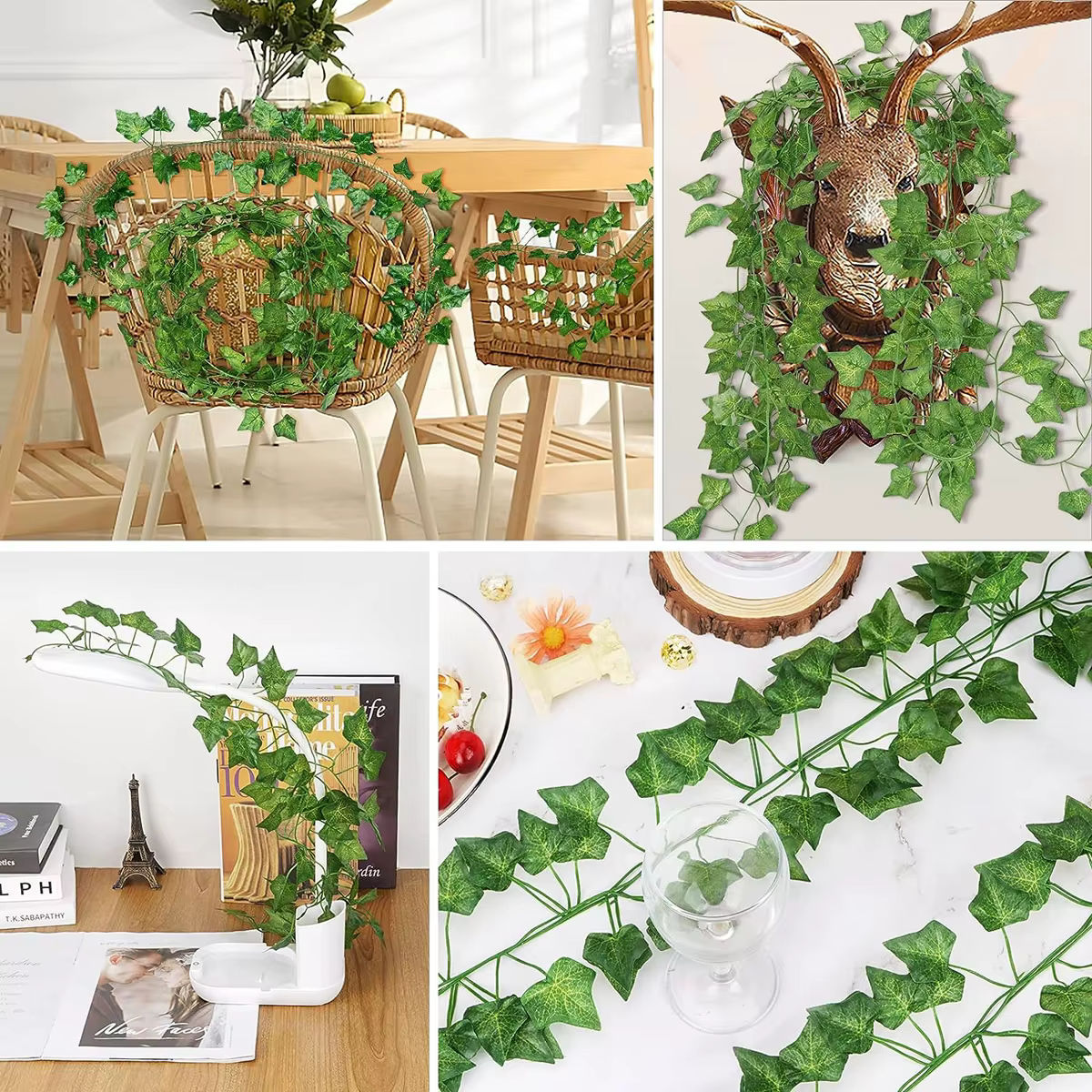 Plante artificielle en rotin