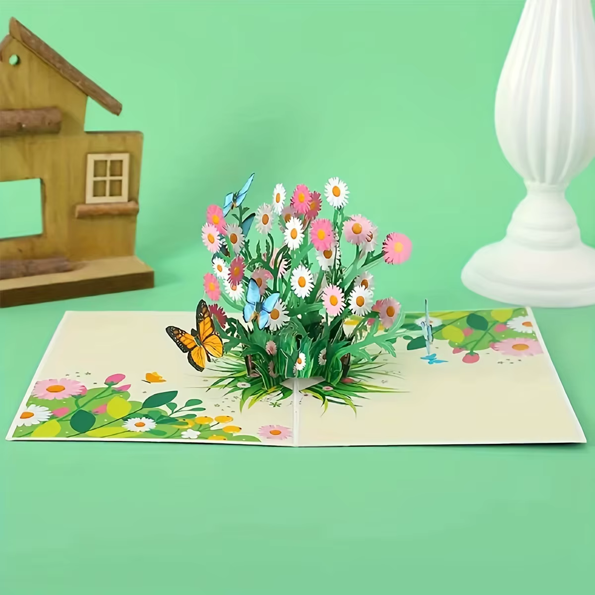 Cartes Pop-Up 3D fleurs carte d'anniversaire cadeaux