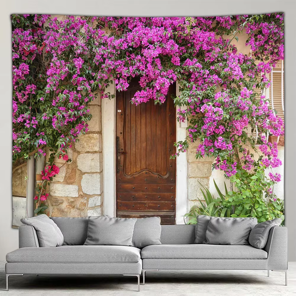 Tapisserie de paysage, plantes de rue