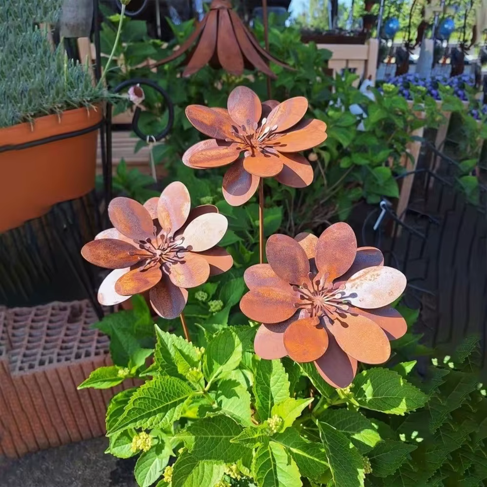 Piquet de jardin en fonte métallique