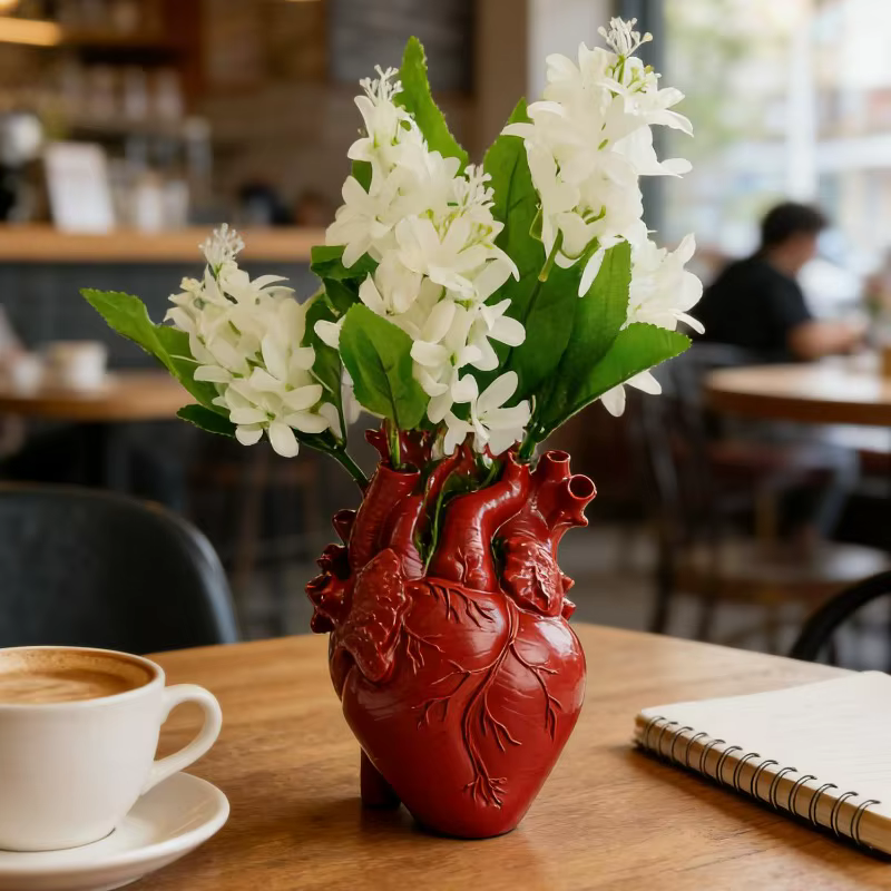 Vase créatif en forme de cœur