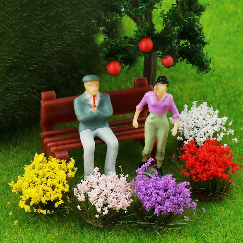7 pièces/boîte 12mm Kits de modèles de grappes florales pour décor de jardin paysager